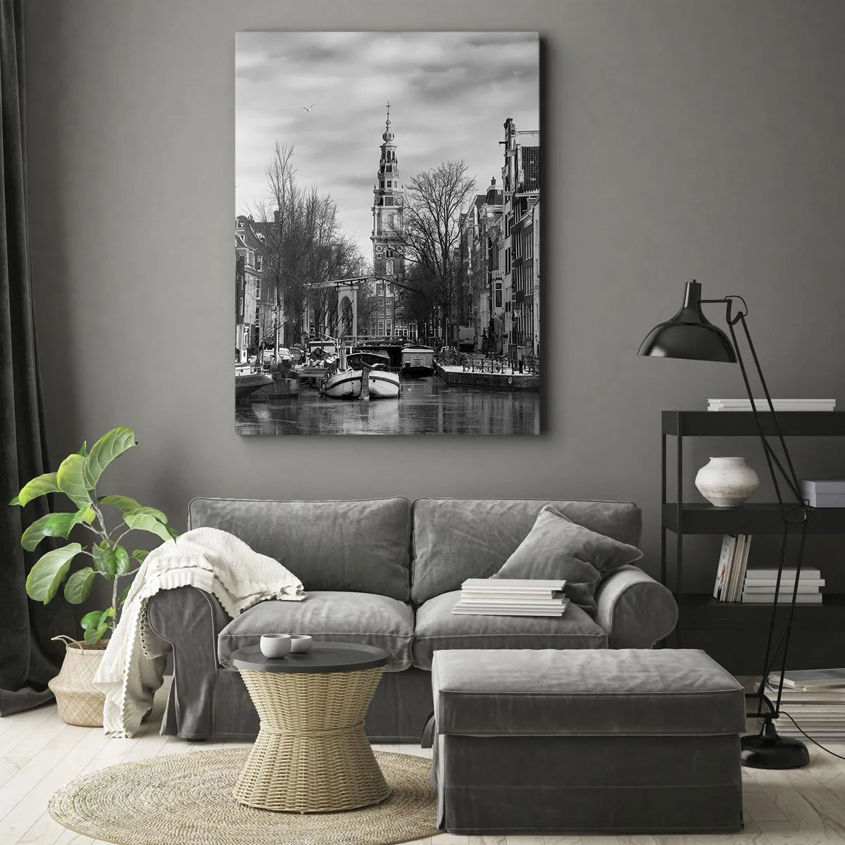 Canvas picture - Amsterdam Atmosphere - 65x120 cm