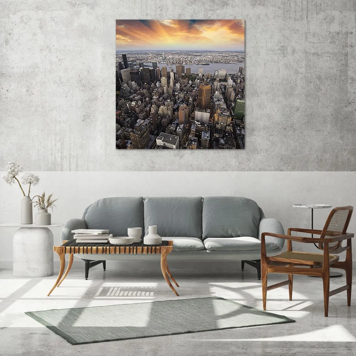 Glass picture - Beating Heart of Our Times - 30x30 cm