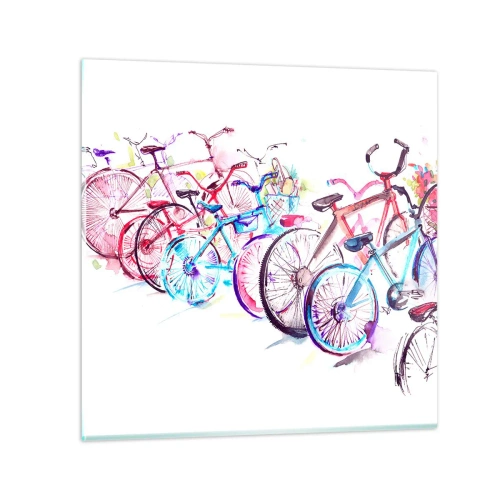 Glass picture - Anti-moto Club Reunion - 30x30 cm