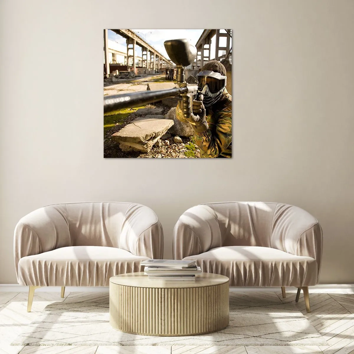 Glass picture - You Can Be a Hero Too - 70x70 cm