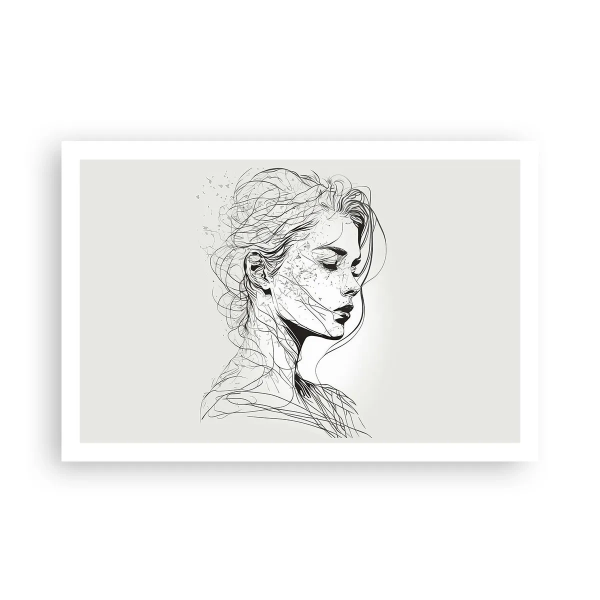 Poster - Portrait in Thoughts - 91x61 cm
