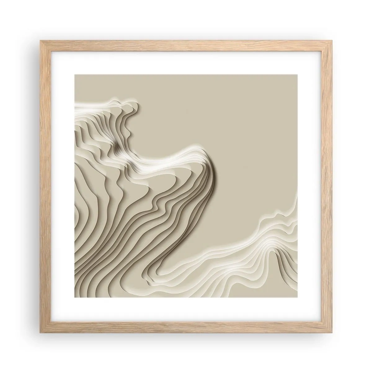 Poster in light oak frame - Topography of Art. - 40x40 cm