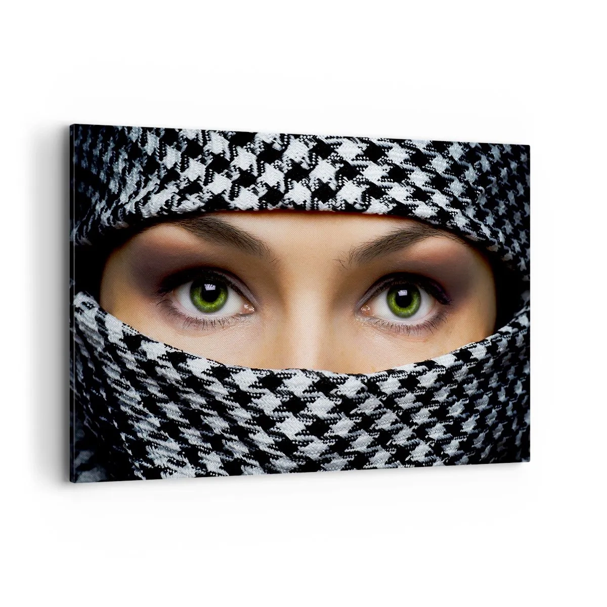 Canvas picture - Portrait of Head-scarfed Beauty - 120x80 cm