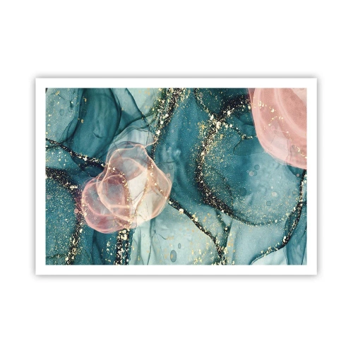 Poster - Silm Blue, Tulle Pink - 100x70 cm