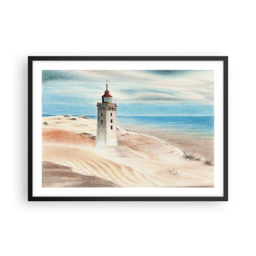 Poster in black frame - Always Staring at the Sea - 70x50 cm