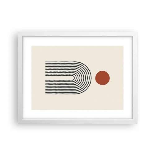 Poster in white frmae - Magnetism of Shapes and Colours - 40x30 cm