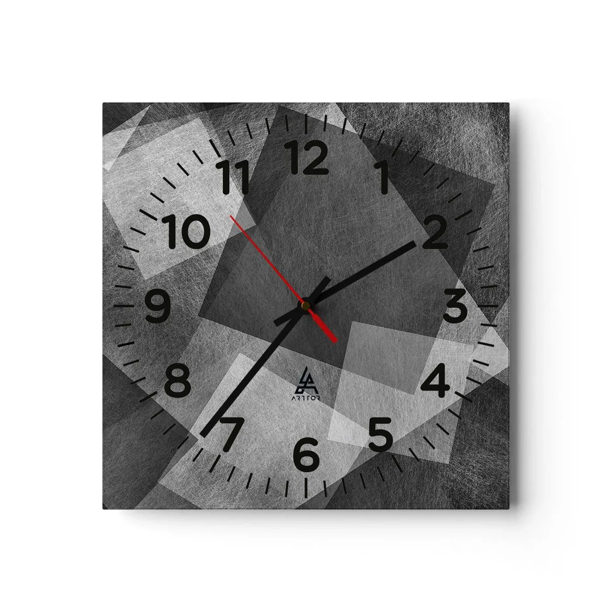 Wall clock - Clock on glass - Eternal Symbol of Durability and Order - 30x30 cm