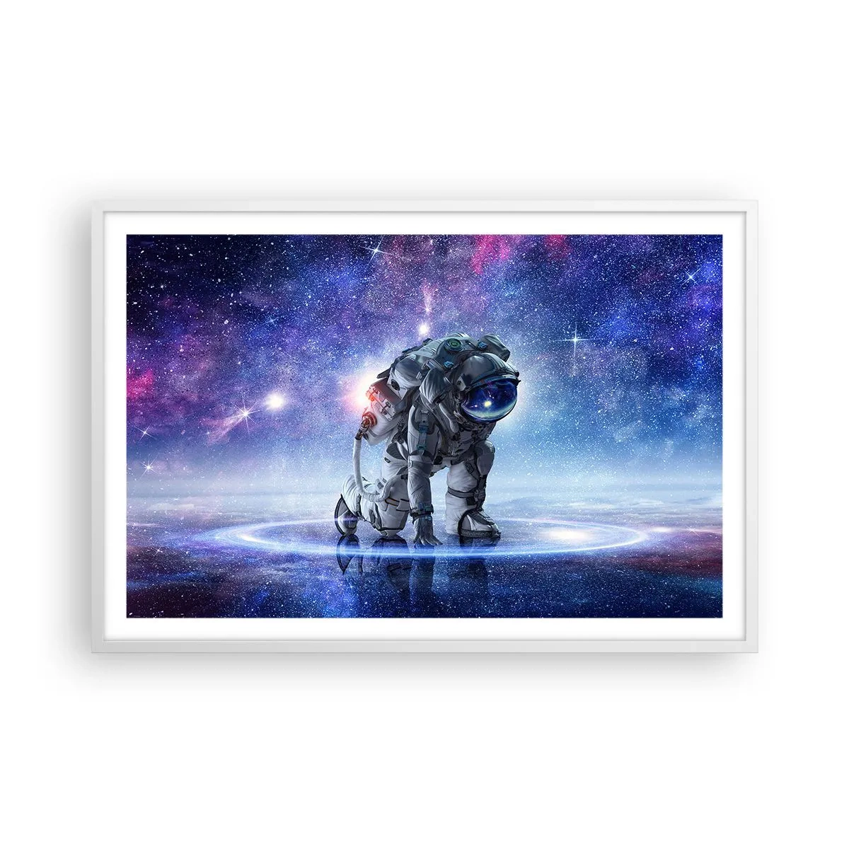 Poster in white frmae - Starry Night above Me - 91x61 cm