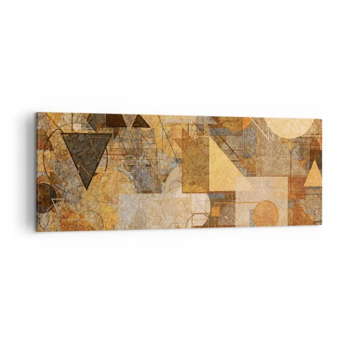 Canvas picture - Cubist Study in Brown - 140x50 cm