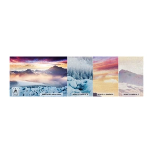 Photo Wallpaper Sample Premium Canvas - Power and Purity of Nature - Landscape, Mountains, Winter - 100x30 cm