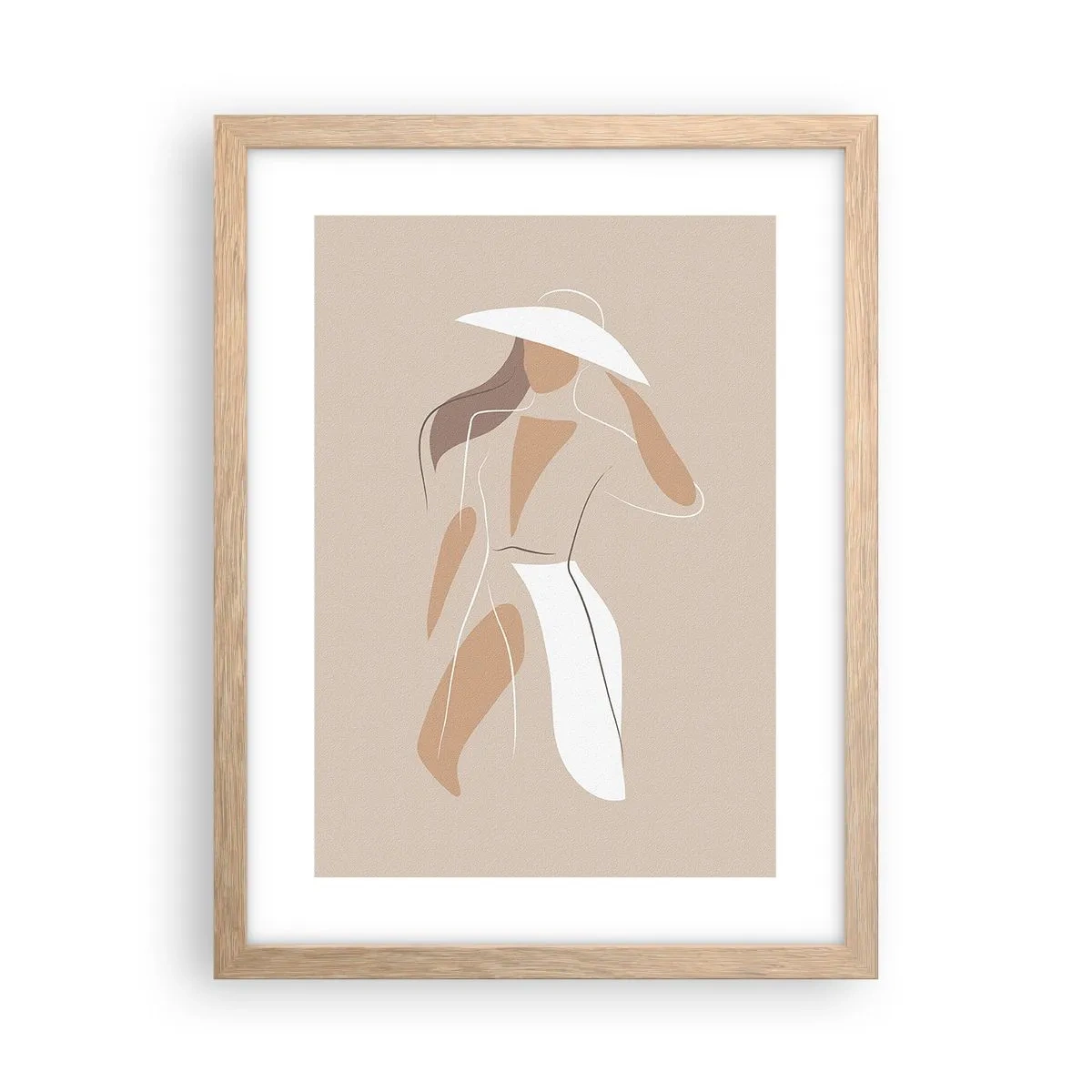 Poster in light oak frame - Fashion Is Fun - 30x40 cm