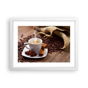 Poster in white frmae - Spicy Flavour and Aroma - 40x30 cm