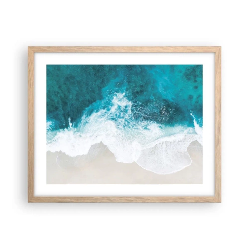 Poster in light oak frame - Natural Caress - 50x40 cm