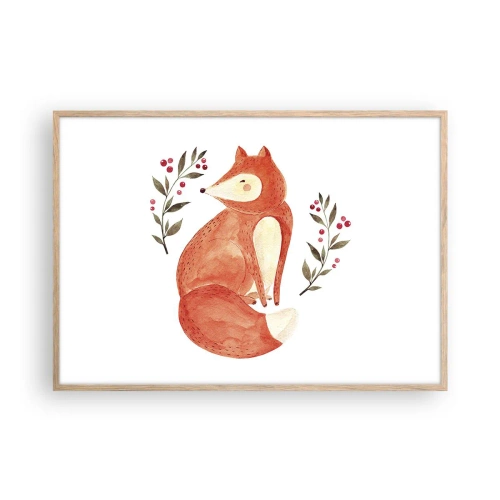 Poster in light oak frame - Small Ginger - 100x70 cm