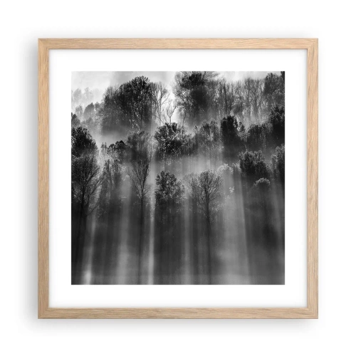 Poster in light oak frame - In the Streams of Light - 40x40 cm