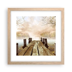 Poster in light oak frame - Gentle Sadness of Autumn - 30x30 cm