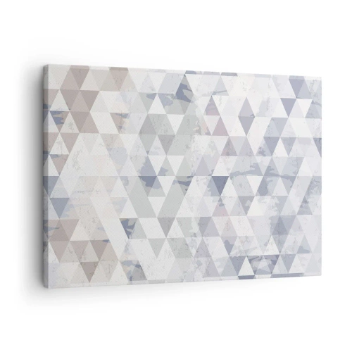 Canvas picture - Geometric triangle pattern in pastel shades - 70x50cm - In the Rhythm of a Triangle - Modern wall decoration for the living room and bedroom ARTTOR