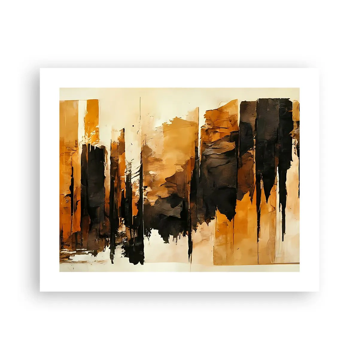 Poster - Harmony of Black and Gold - 50x40 cm