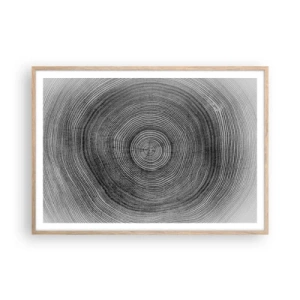 Poster in light oak frame - Sign of the Time - 100x70 cm