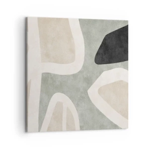 Canvas picture - Composition with a Black Motif - 50x50 cm