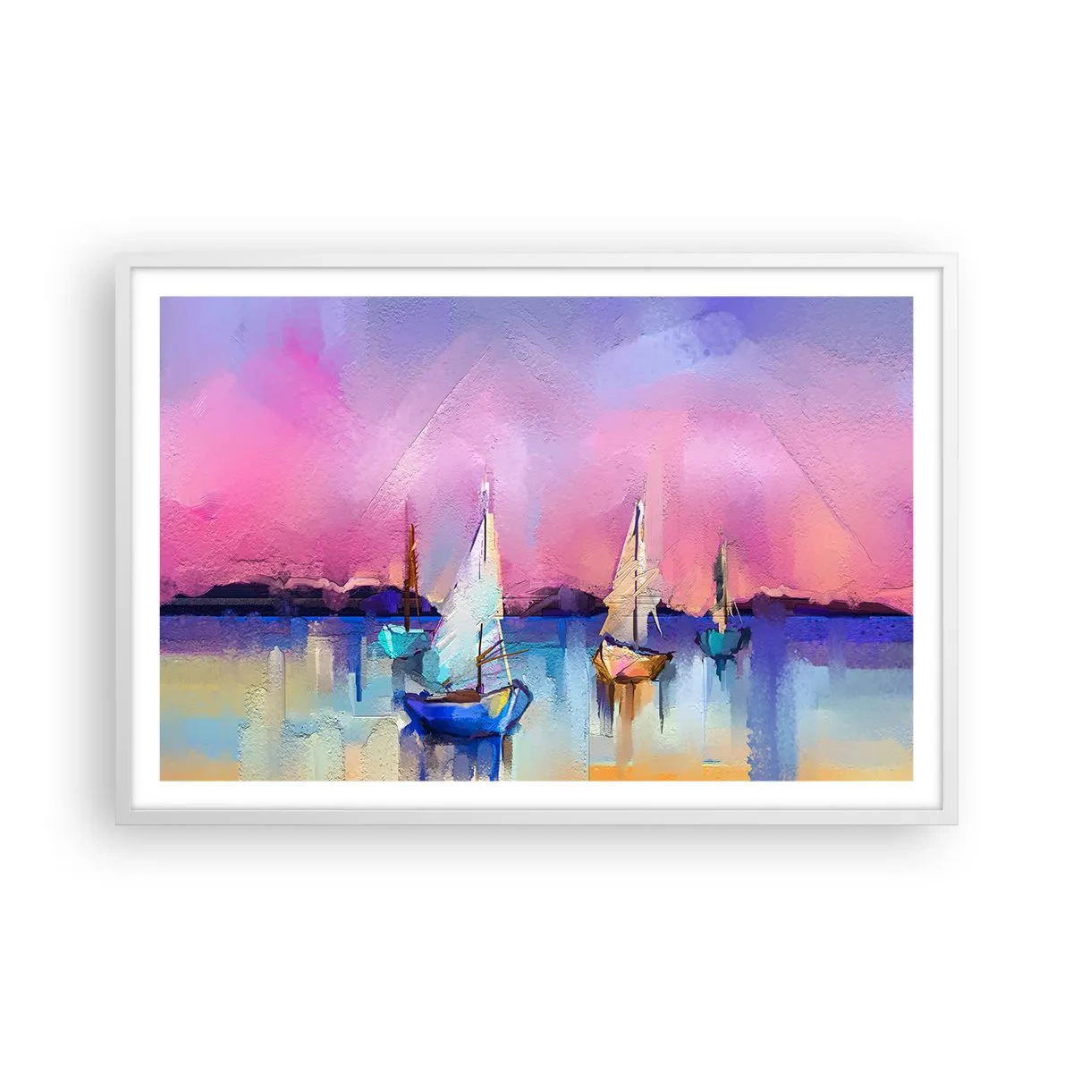 Poster in white frmae - Direction: High Sees - 91x61 cm