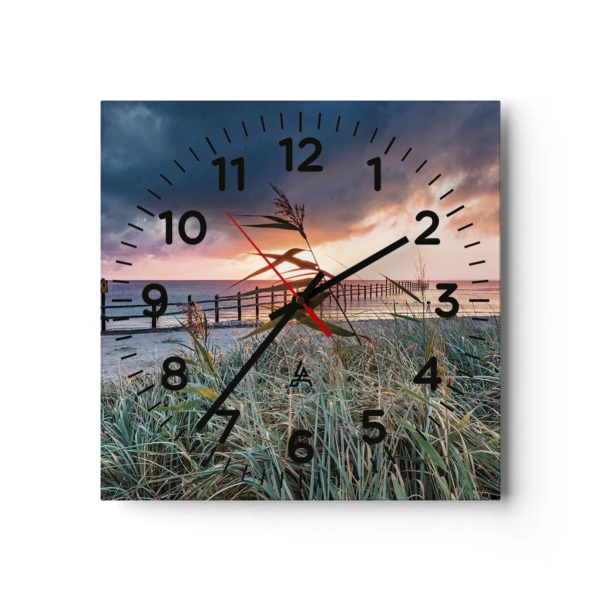 Wall clock - Clock on glass - Not Gone with the Wind - 30x30 cm