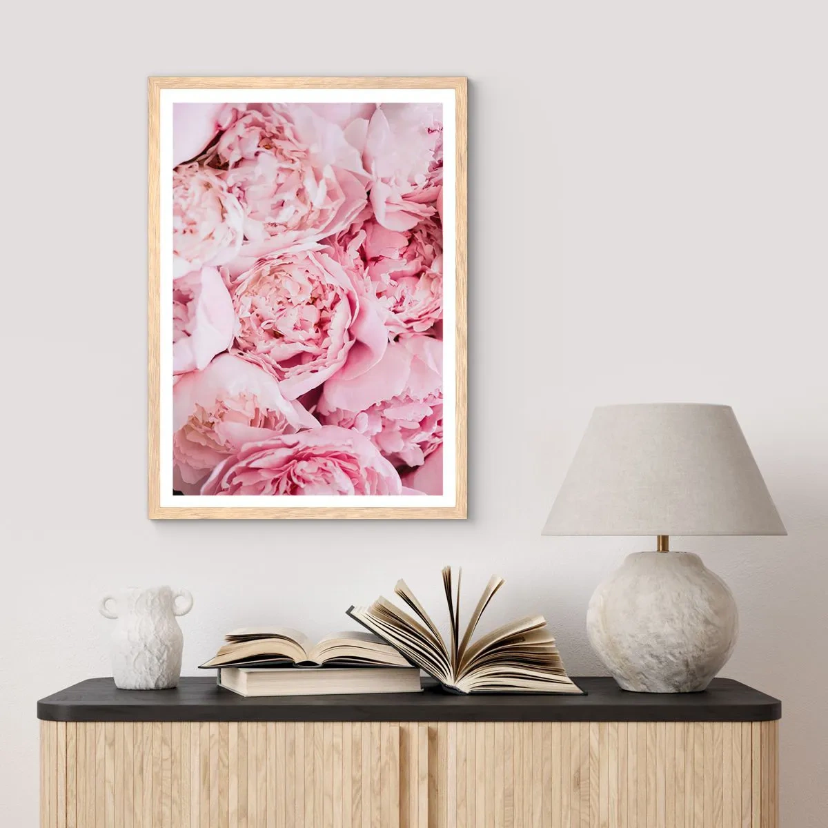 Poster in light oak frame - Cuddly and Fragrant - 40x50 cm