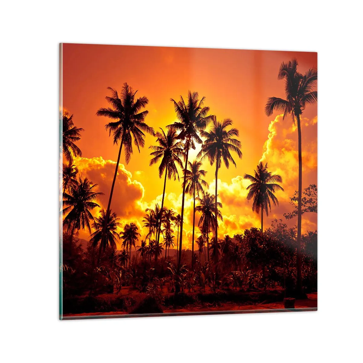Glass picture - Blazing Sun - 40x40 cm