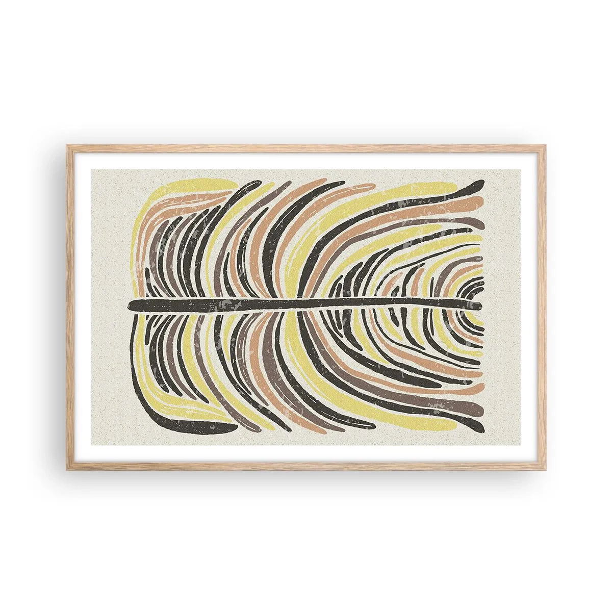 Poster in light oak frame - Abstract: Life to the Full - 91x61 cm