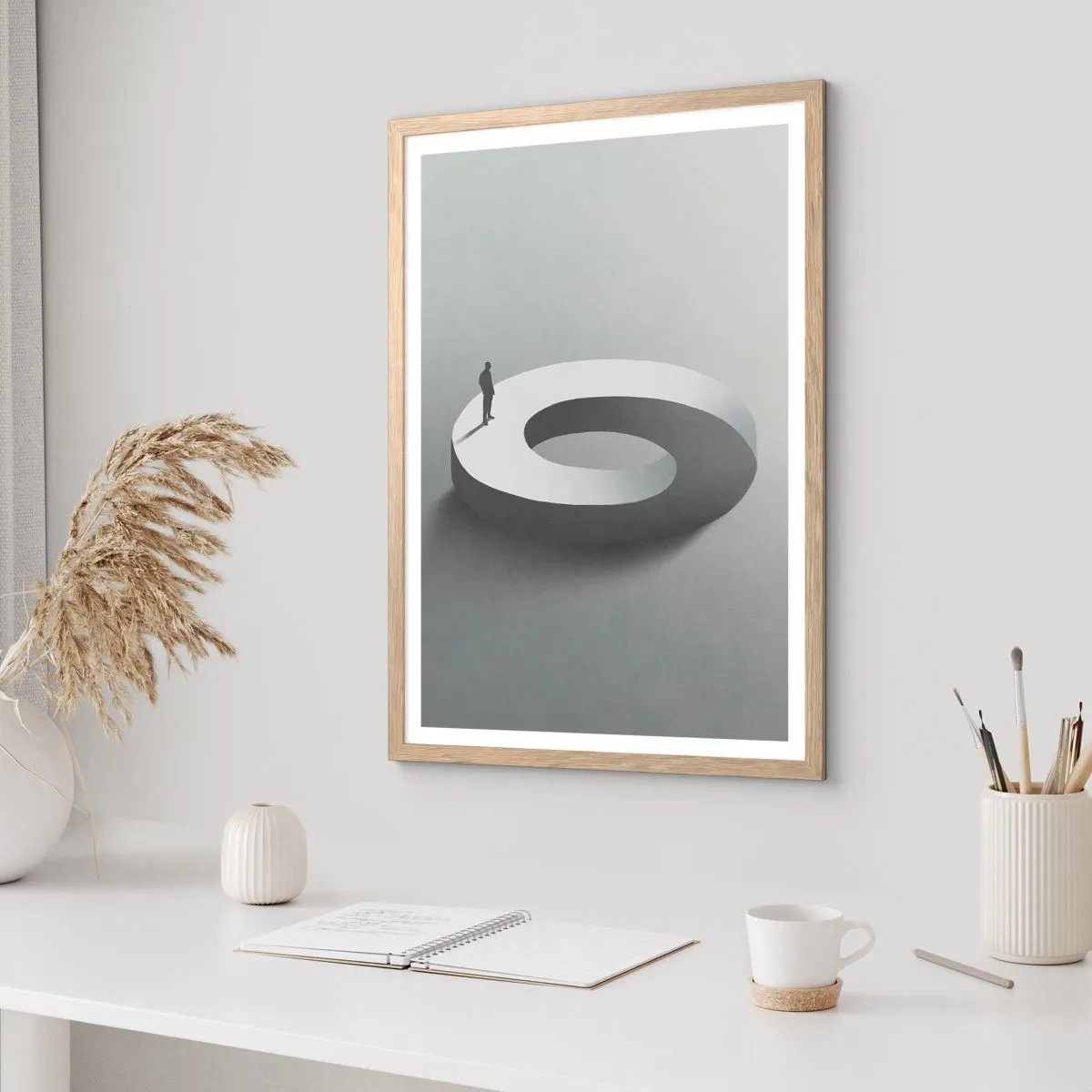 Poster in light oak frame - Puzzle It out - 70x100 cm