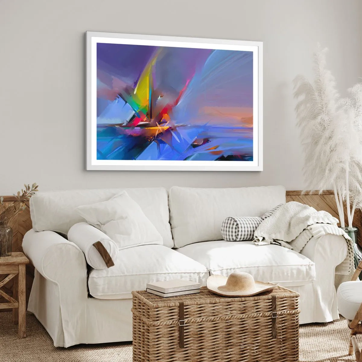 Poster in white frmae - Flew like s Bird - 40x30 cm