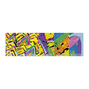 Photo Wallpaper Sample Premium Sand - Screaming from Joy - Abstraction, Piece, Painting - 100x30 cm
