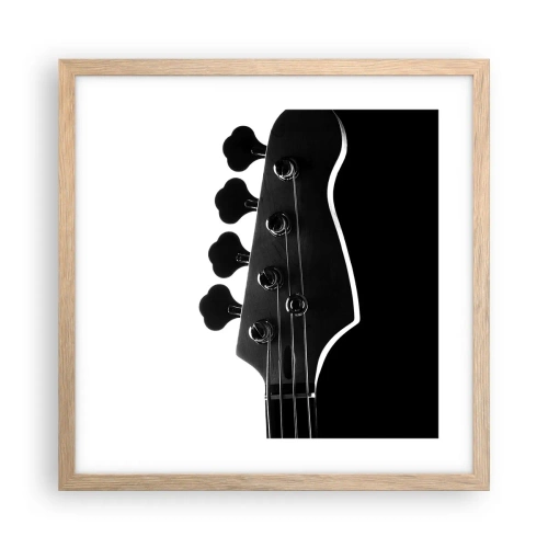 Poster in light oak frame - Rock Silence - 40x40 cm