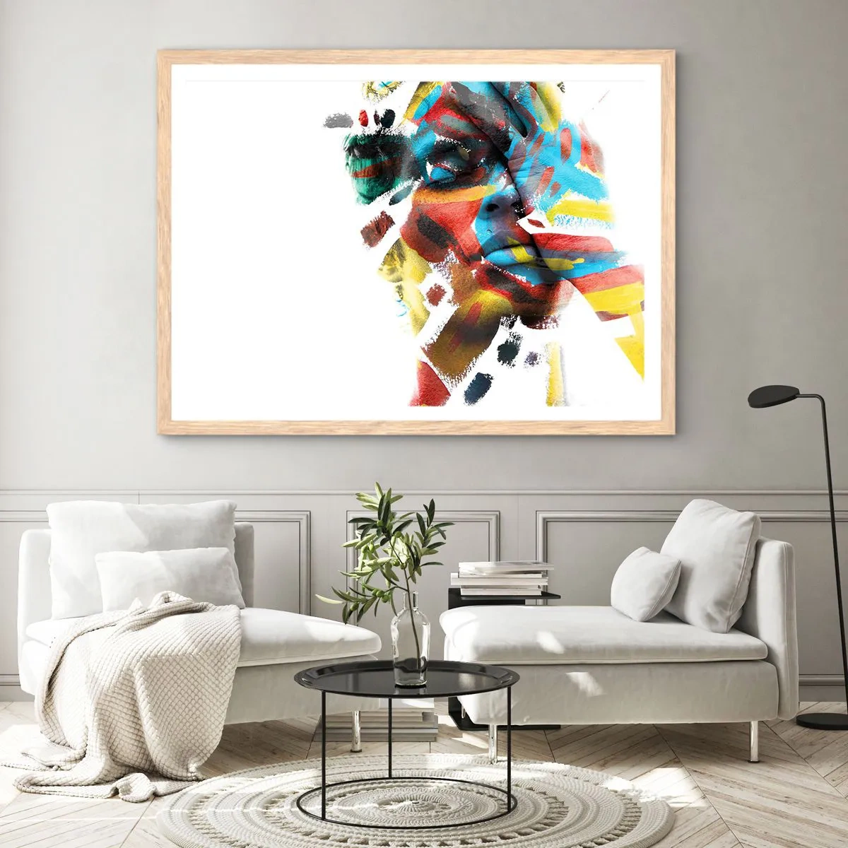 Poster in light oak frame - Colourful Personality - 40x30 cm