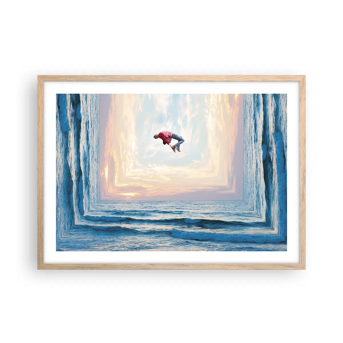 Poster in light oak frame - To Another Dimension - 70x50 cm