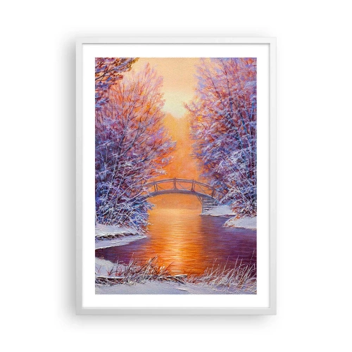 Poster in white frmae - Let's Meet Here - 50x70 cm