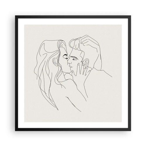 Poster in black frame - Tangled up by a Feeling - 60x60 cm