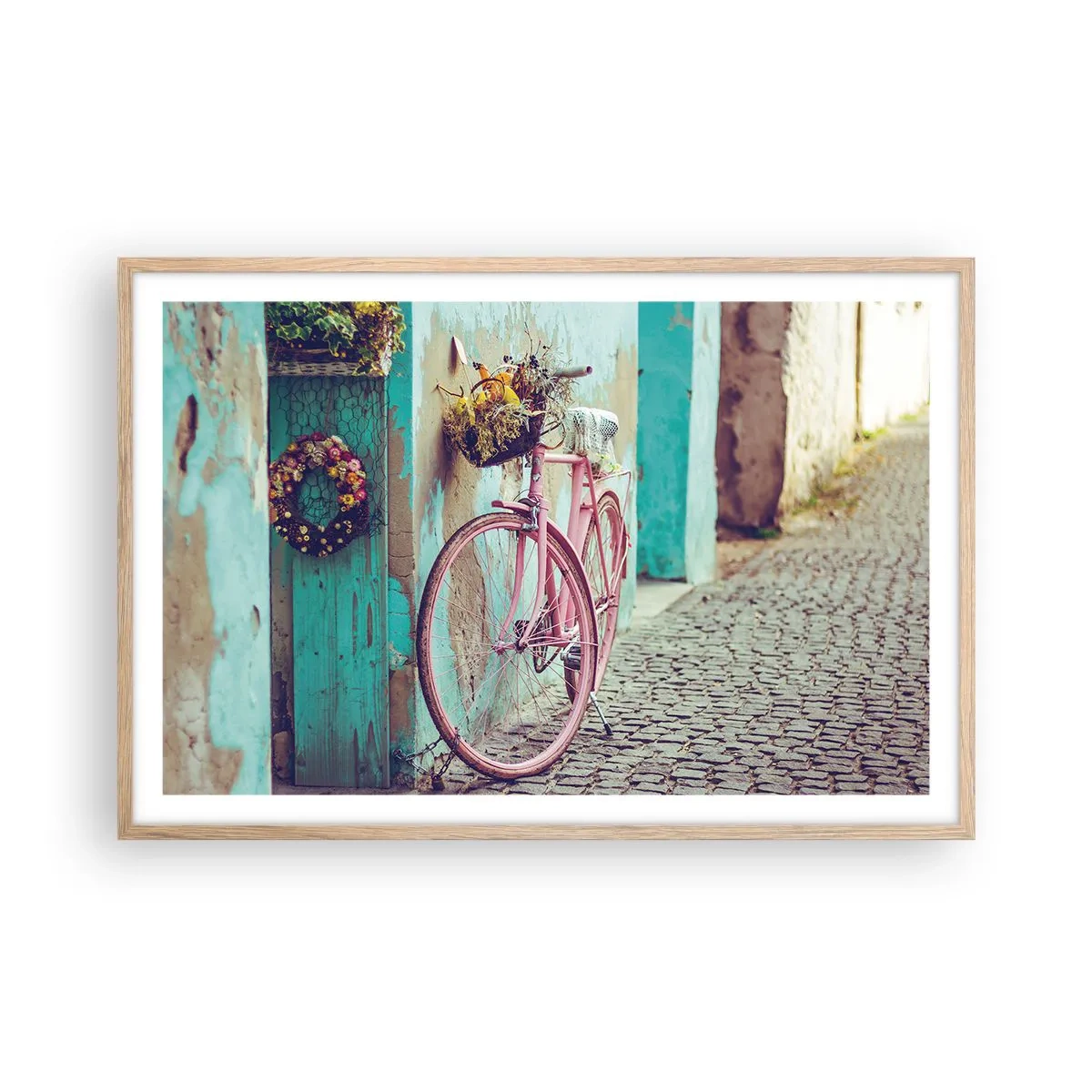 Poster in light oak frame - Be Right Back - 91x61 cm