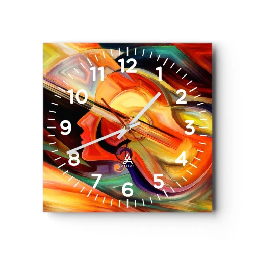 Wall clock - Clock on glass - All Is Tuned Up - 30x30 cm