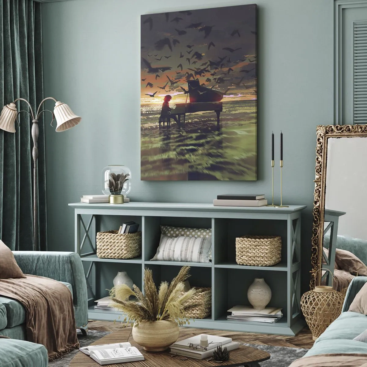 Canvas picture - Concert for Piano and Waves - 70x100 cm