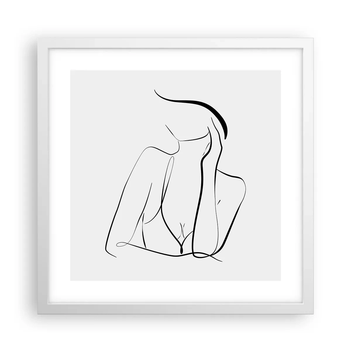 Poster in white frmae - On Waves of Dreams - 40x40 cm