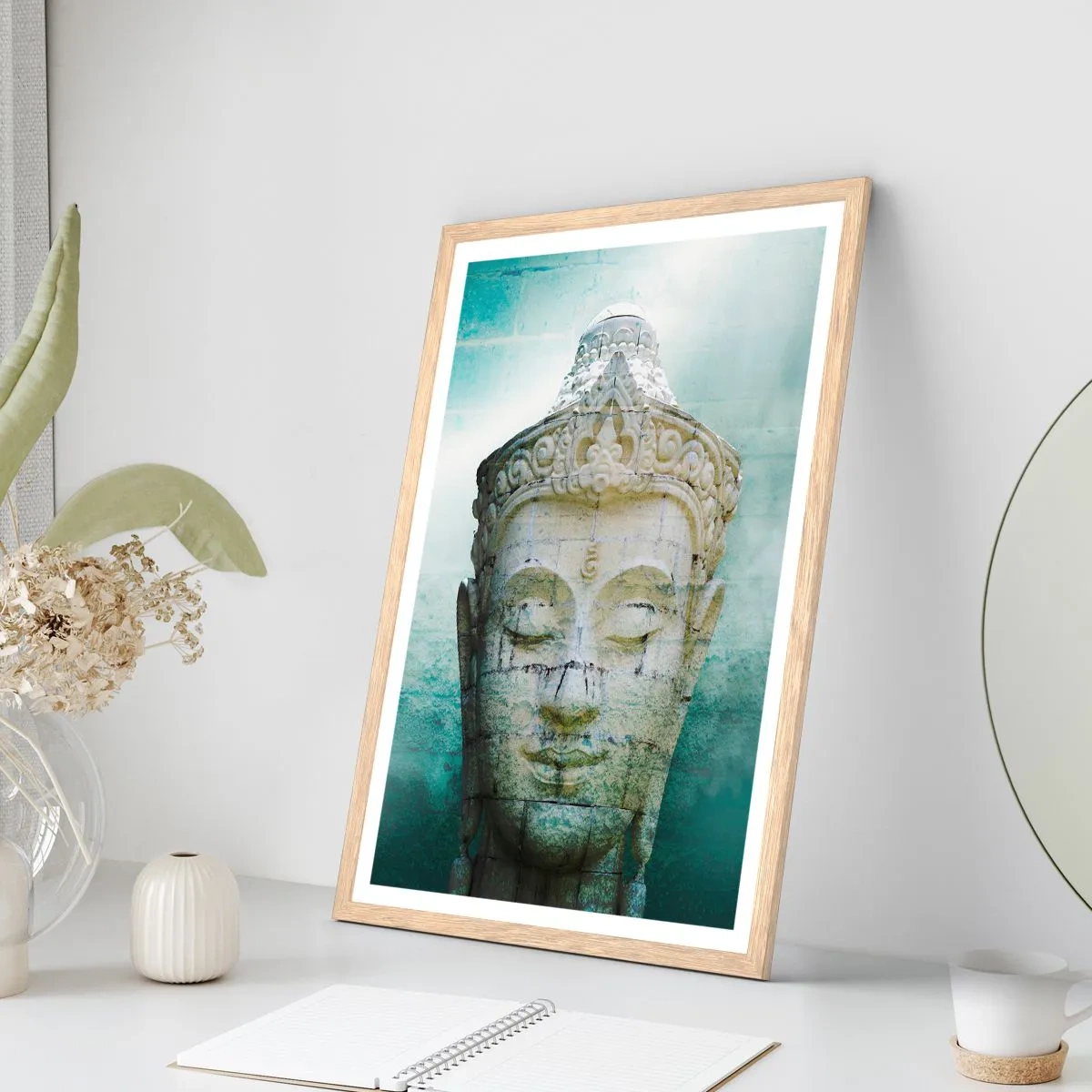Poster in light oak frame - In Search of Light - 50x70 cm