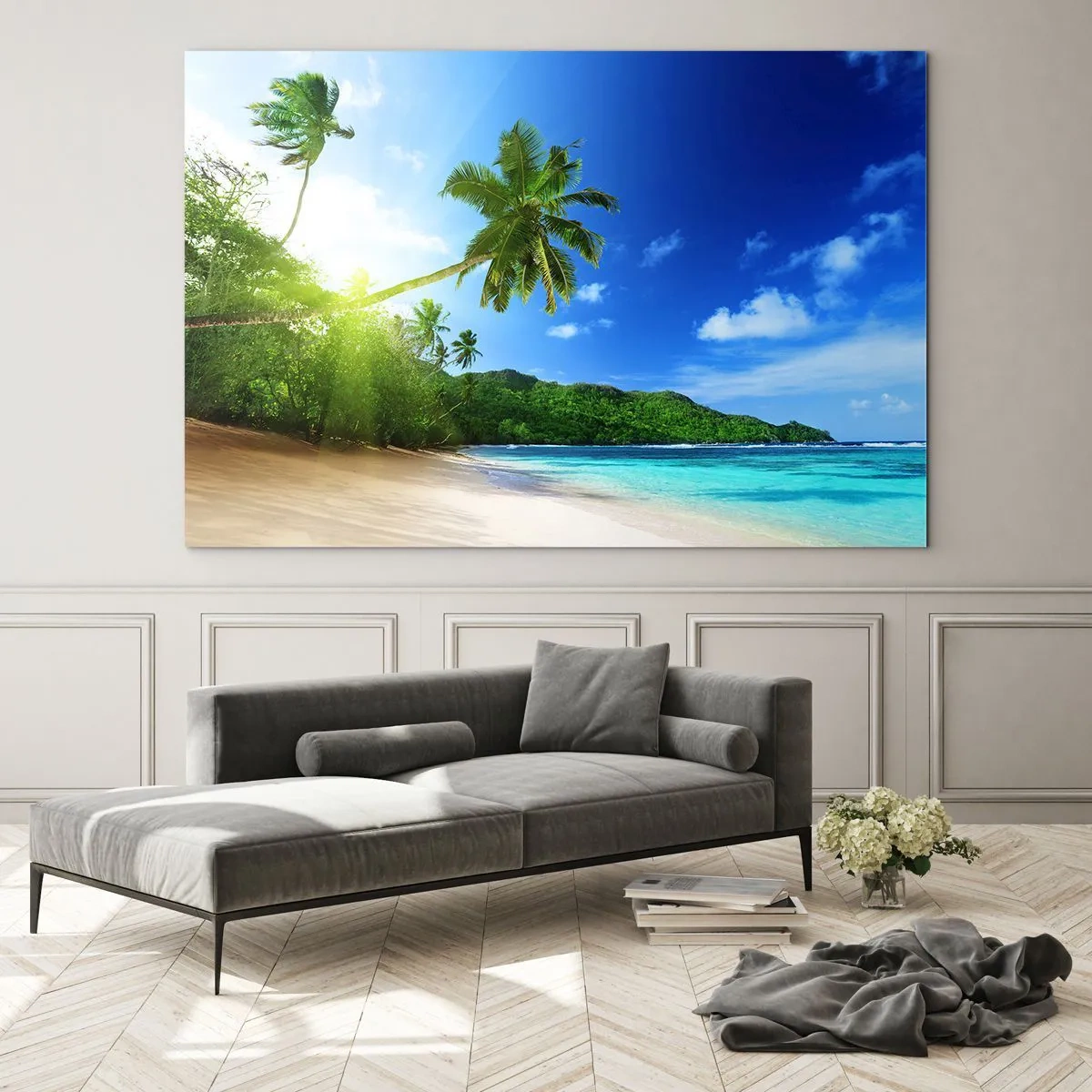 Glass picture - Mild Touch of the Tropics - 120x80 cm