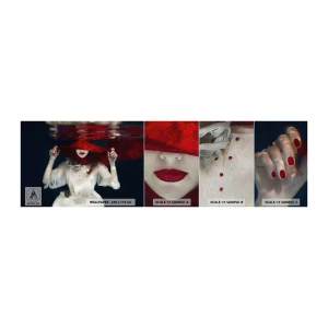 Photo Wallpaper Sample Premium Sand - Mysterious Woman - Abstraction, Woman In A Hat, Piece - 100x30 cm