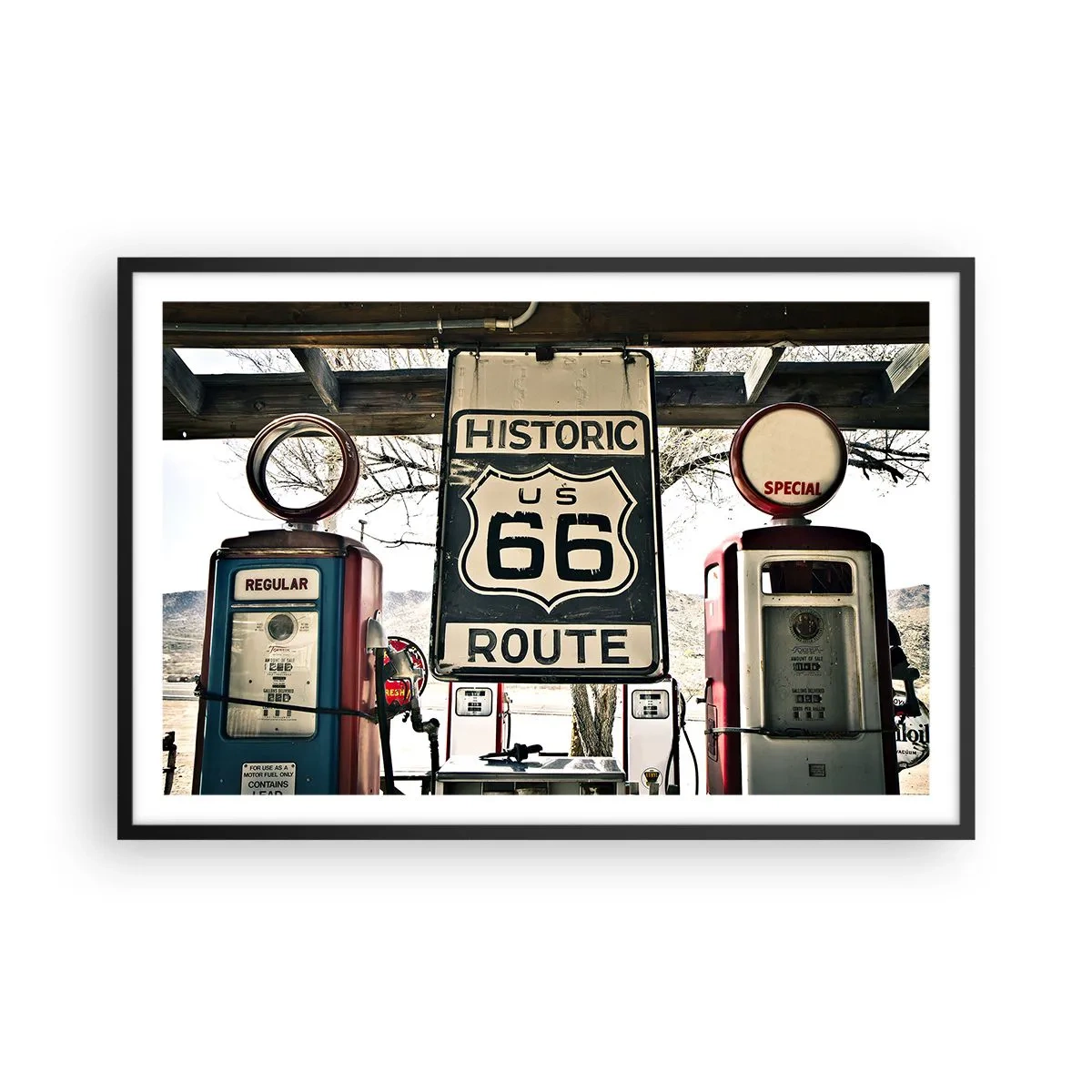 Poster in black frame - American Retro Trip - 91x61 cm