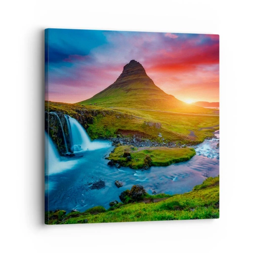 Canvas picture - Iceland - Fire and Water - 30x30 cm