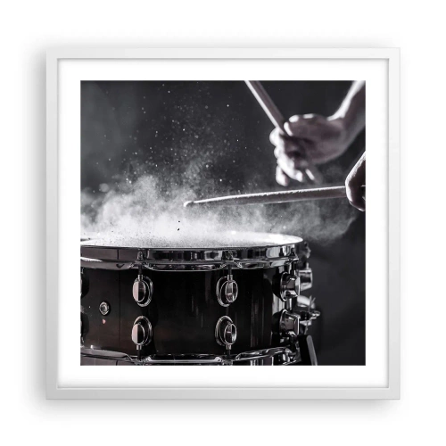 Poster in white frmae - Pulse of Music - 50x50 cm