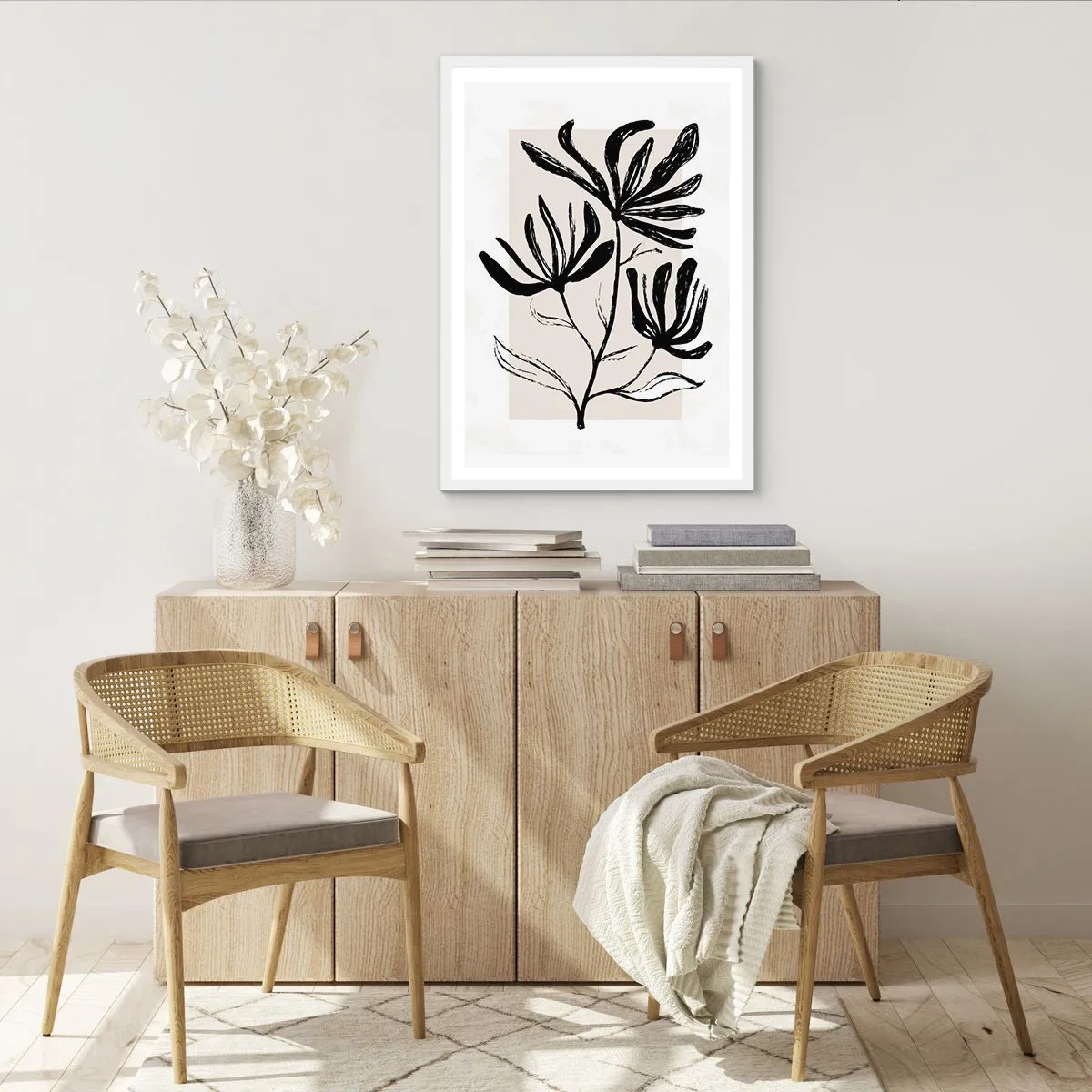 Poster in white frmae - Sketch for a Herbarium - 30x40 cm