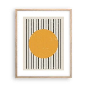 Poster in light oak frame - Power of Simplicity - 40x50 cm