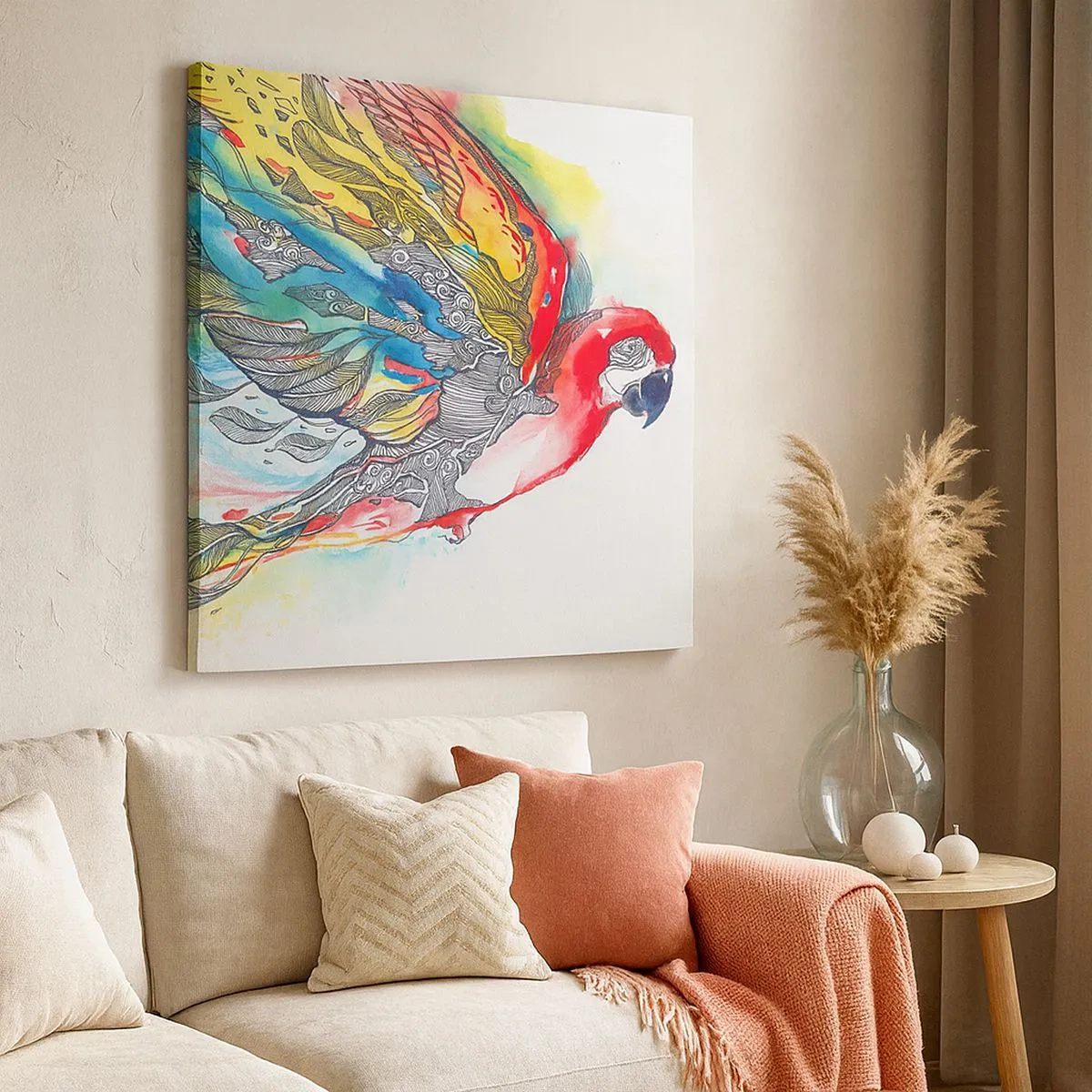 Canvas picture - Live Colourfully - 30x30 cm